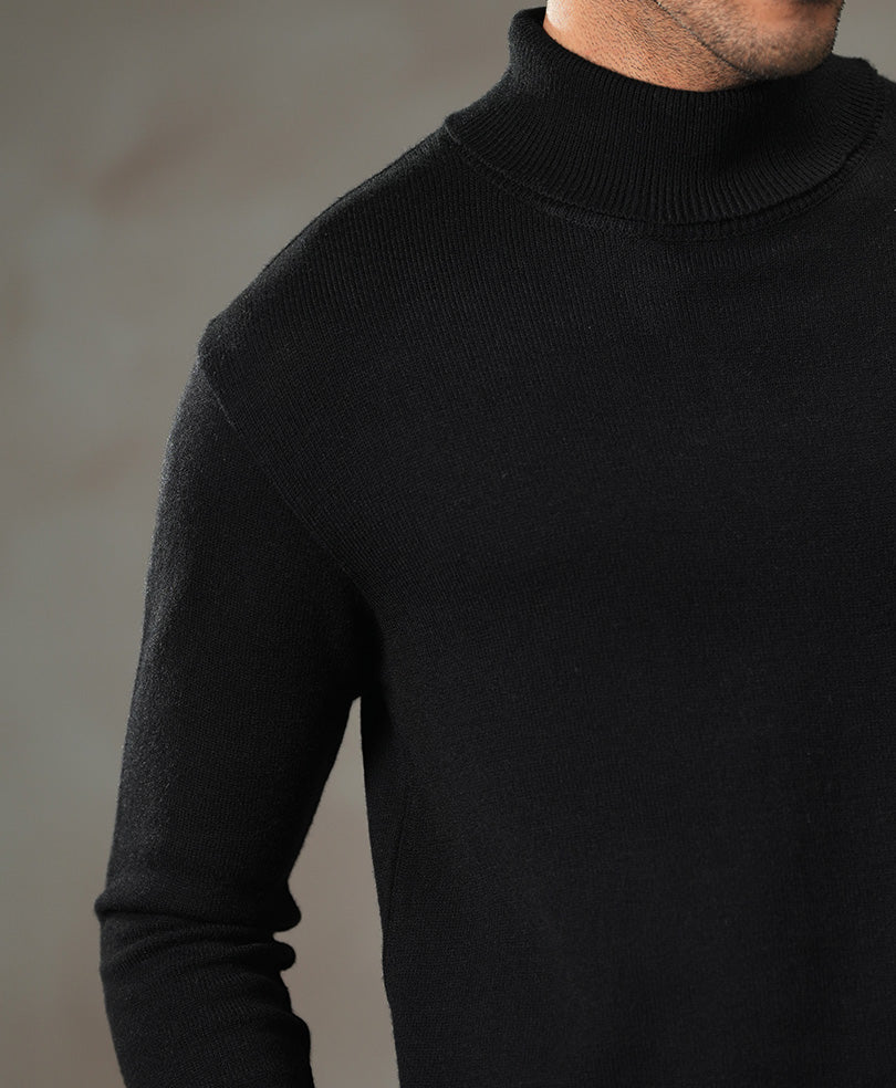 Black Turtleneck Sweater