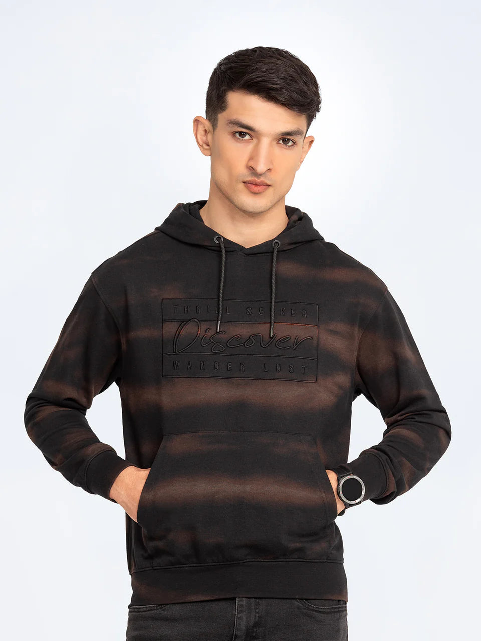 Regular Fit Pullover Hoodie – Cozy Fleece with Front & Back Print