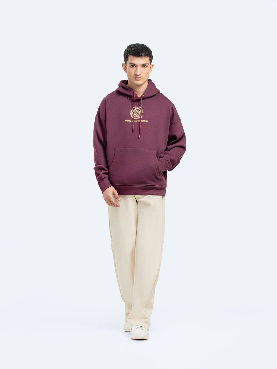 Printed Pullover Hoodie – Fleece with Bold Front & Back Design