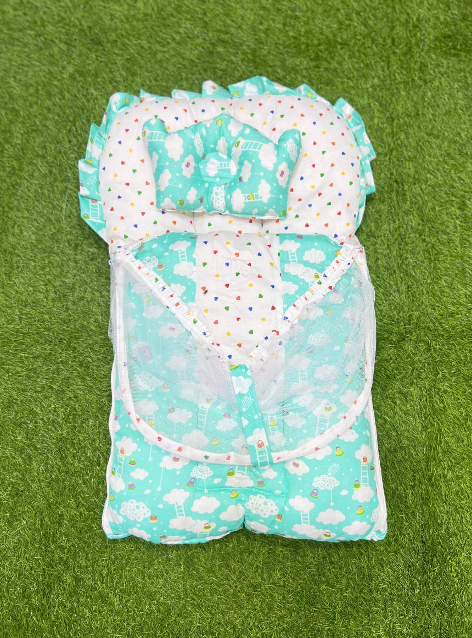 Green Baby Carry Nest with Mosquito Net & Sleeping Bag