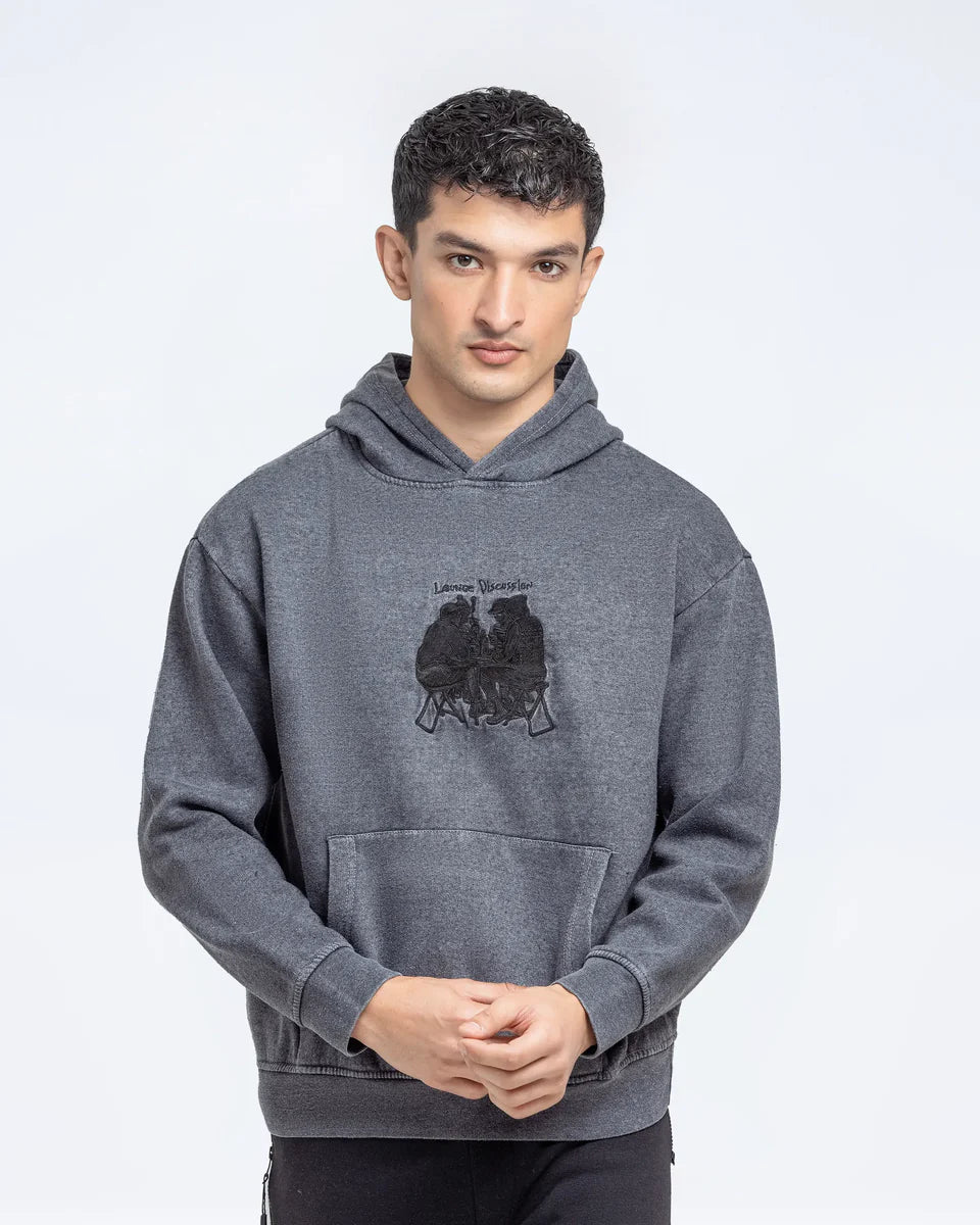 Classic Pullover Hoodie – Cozy Fleece with Front & Back Print