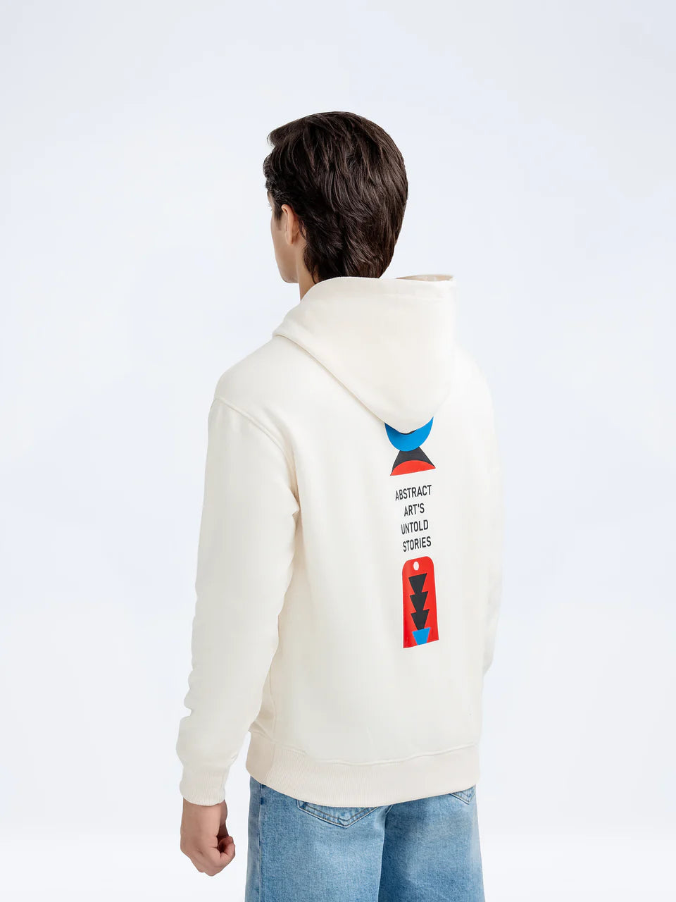 Casual Pullover Hoodie – Fleece with Front & Back Print