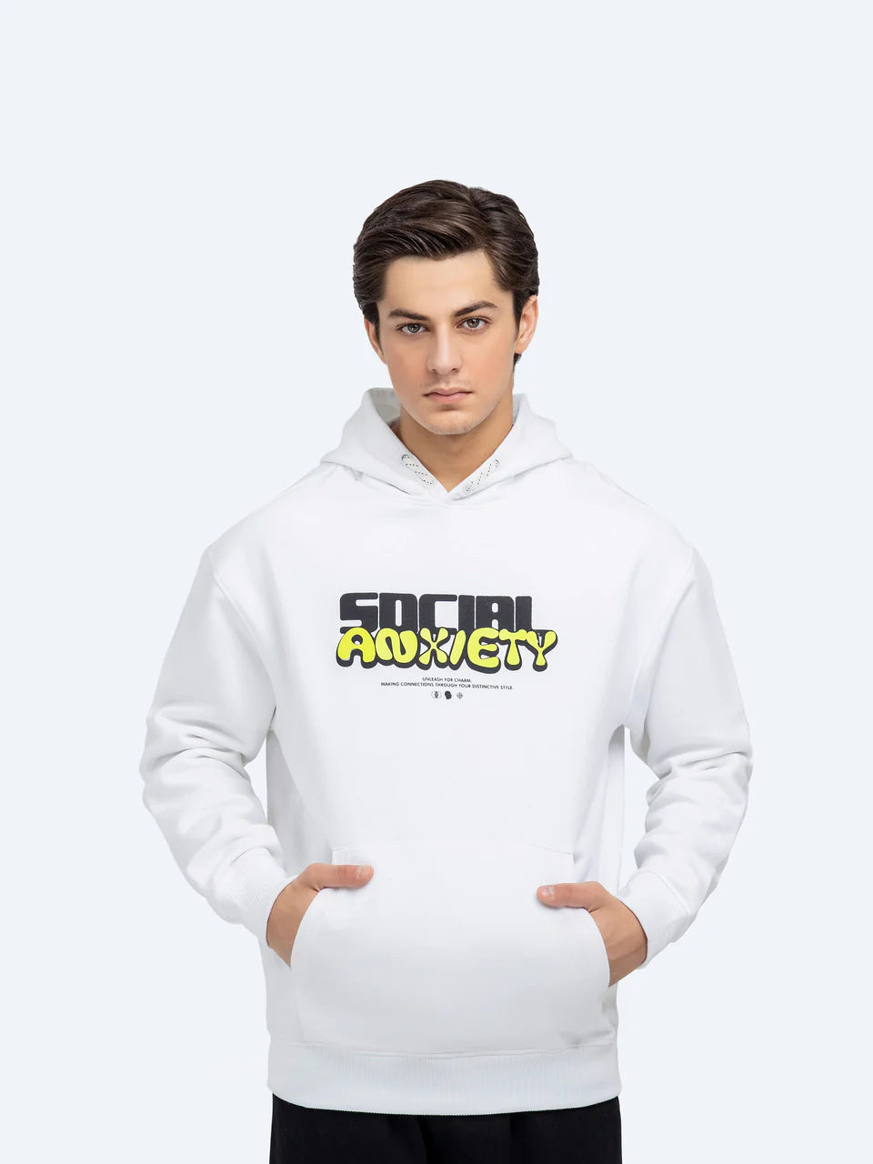 Essential Pullover Hoodie – Cozy Fleece with Front & Back Print