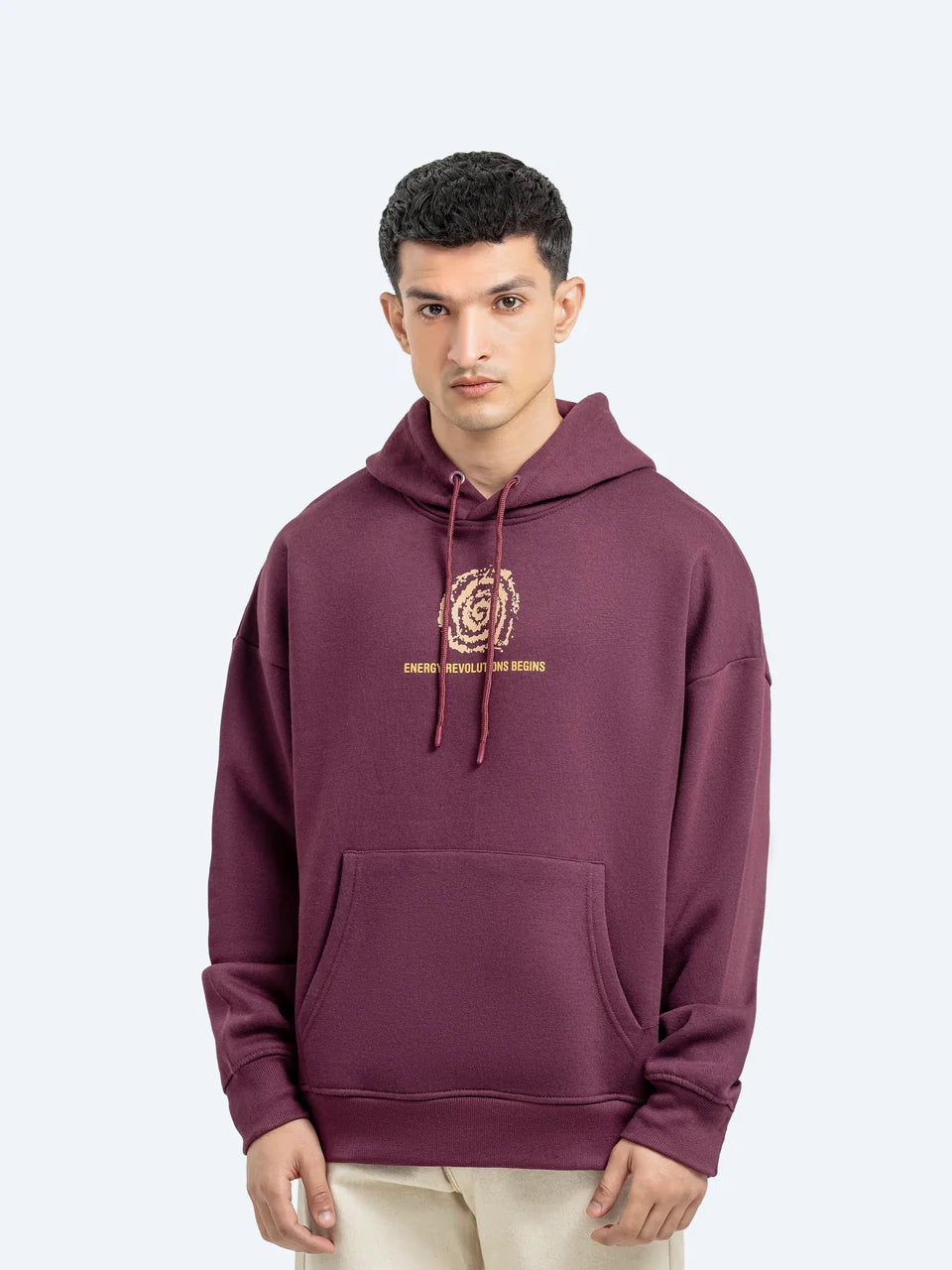 Printed Pullover Hoodie – Fleece with Bold Front & Back Design