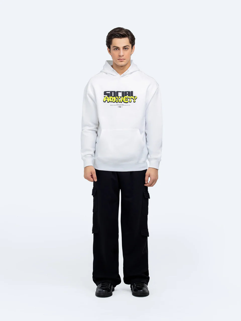 Essential Pullover Hoodie – Cozy Fleece with Front & Back Print