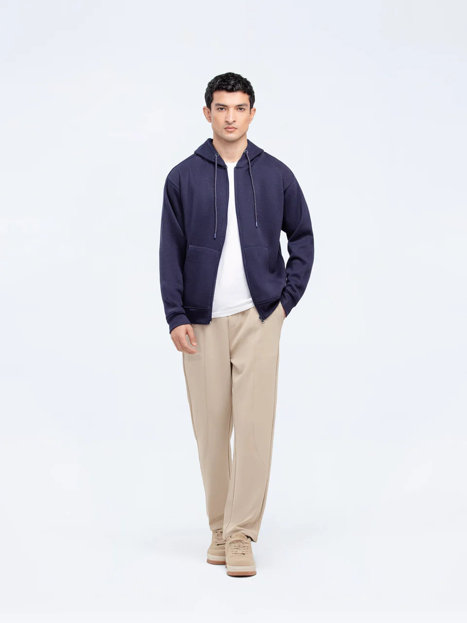 Fleece Zipper Hoodie – Full Zip with Front & Back Print