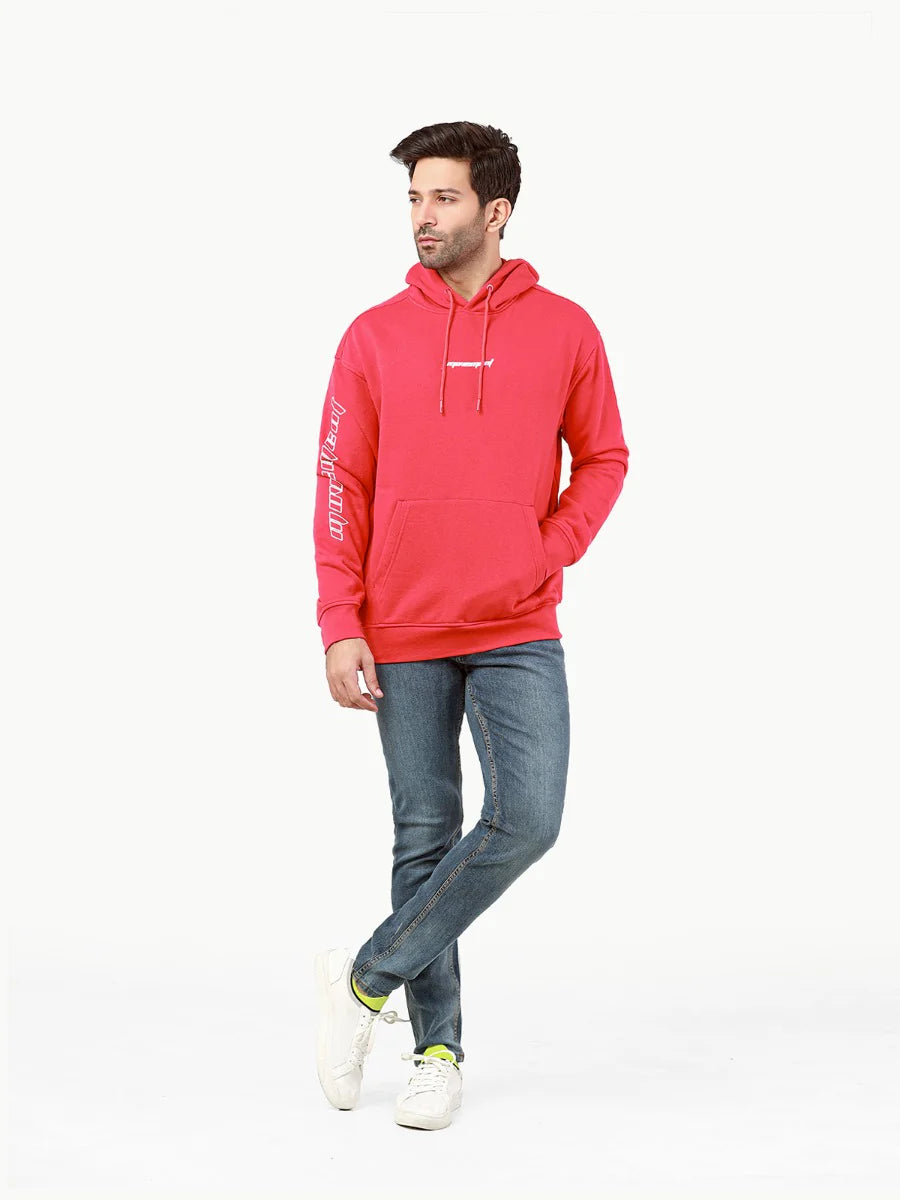 Essential Pullover Hoodie – Cozy Fleece with Front & Back Print
