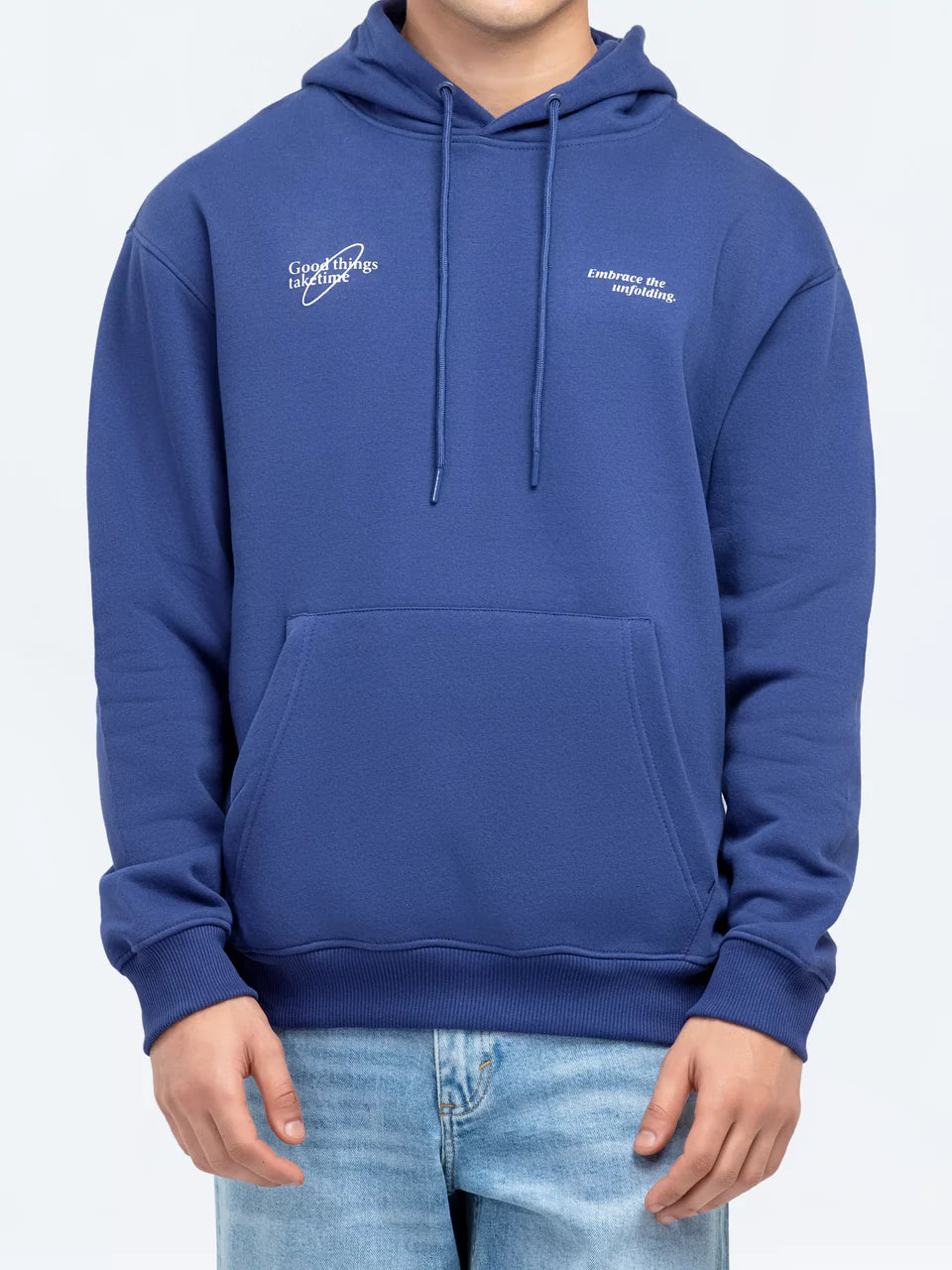 Classic Fleece Pullover Hoodie with Front & Back Print