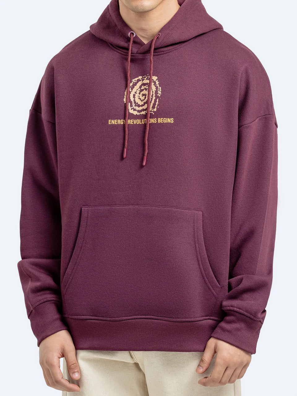 Printed Pullover Hoodie – Fleece with Bold Front & Back Design