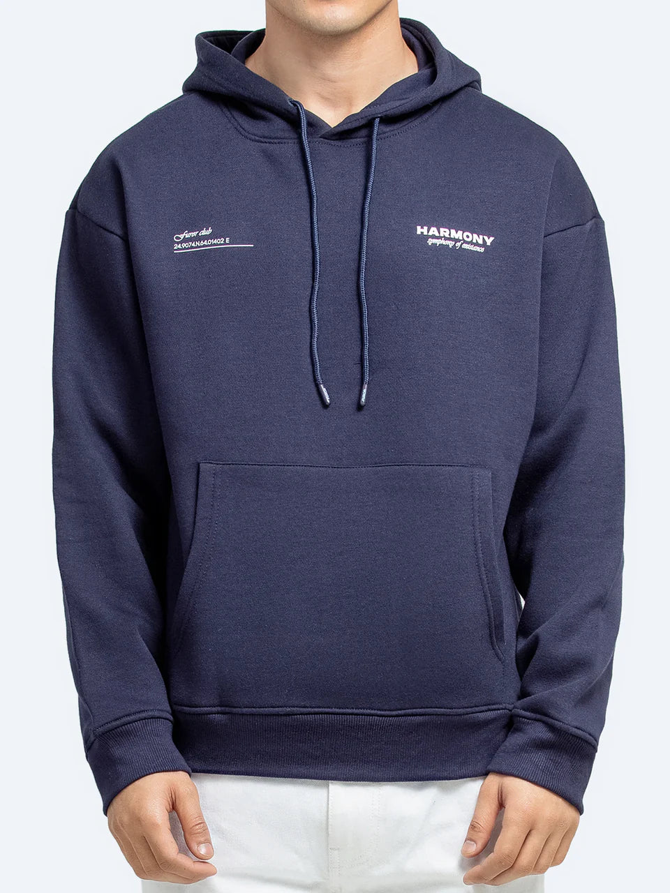 Bold Printed Pullover Hoodie – Fleece with Front & Back Design