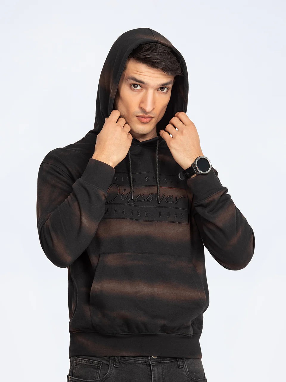 Regular Fit Pullover Hoodie – Cozy Fleece with Front & Back Print