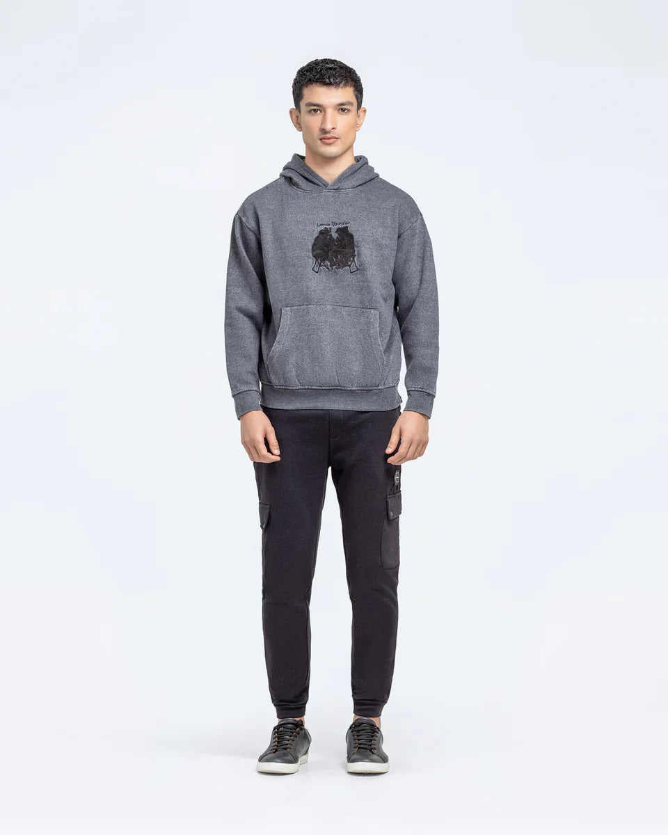 Classic Pullover Hoodie – Cozy Fleece with Front & Back Print