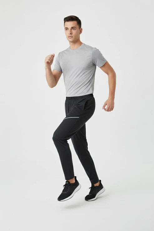 Men’s Contrast Piping Quick-Dry Active Trousers