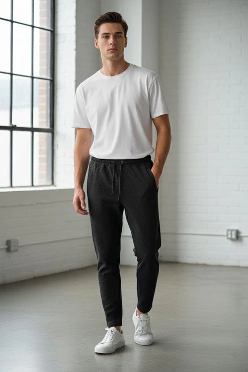 Men’s Slim-Fit Casual Performance Trousers