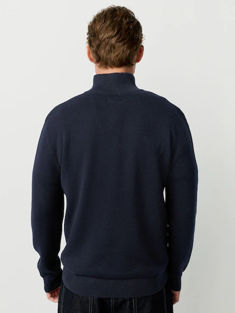 2-Pack Regular Fit Premium Quarter-Zip Jumpers in Black & Navy Blue