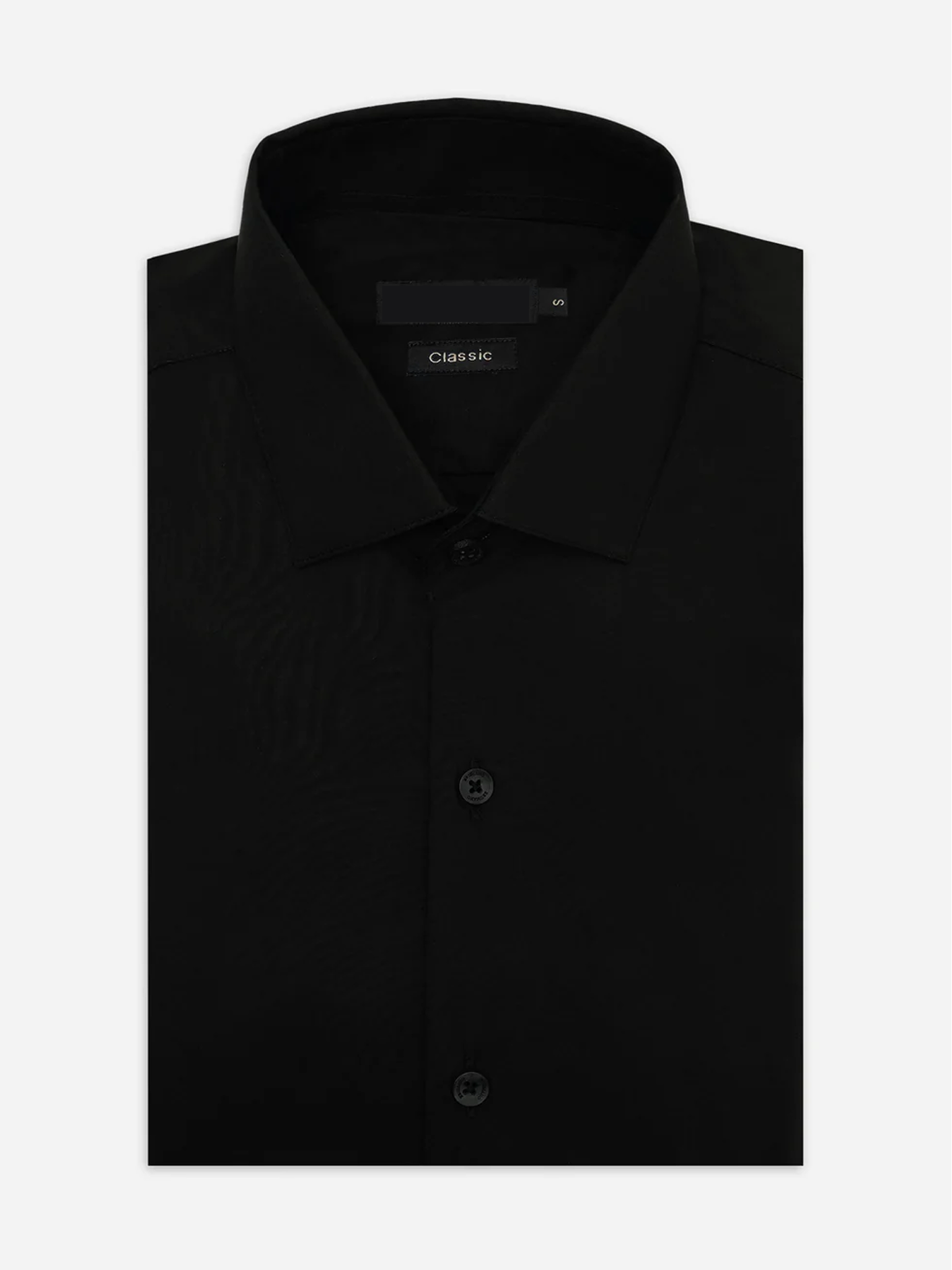 Black Classic Satin Formal Shirt