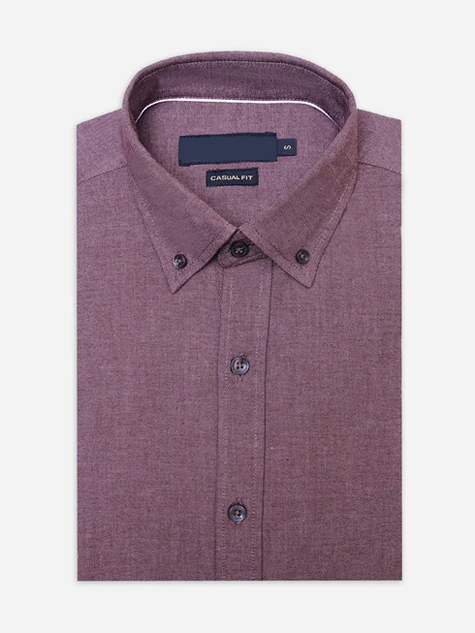 Maroon Twill Button Down Shirt